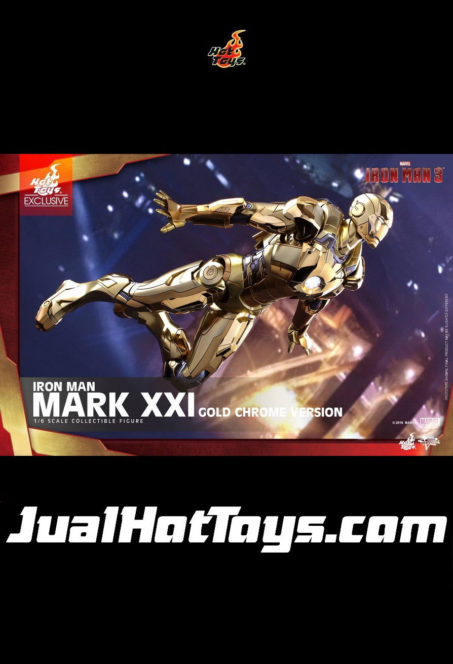 JualHotToys.com Toko JUAL HOT TOYS Iron Man MIDAS GOLD CHROME MMS341 1/6 Movie Action Figure Harga Murah - MISB Produk Distributor Resmi Jakarta Indonesia
