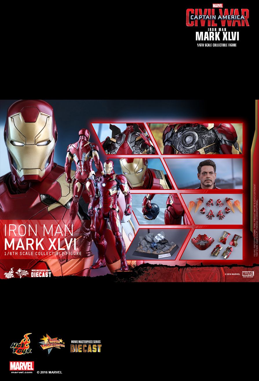 JualHotToys.com Toko JUAL HOT TOYS Iron Man Mark XLVI 46 Diecast MMS353D16 1/6 Movie Action Figure Harga Murah - MISB Produk Distributor Resmi Jakarta Indonesia