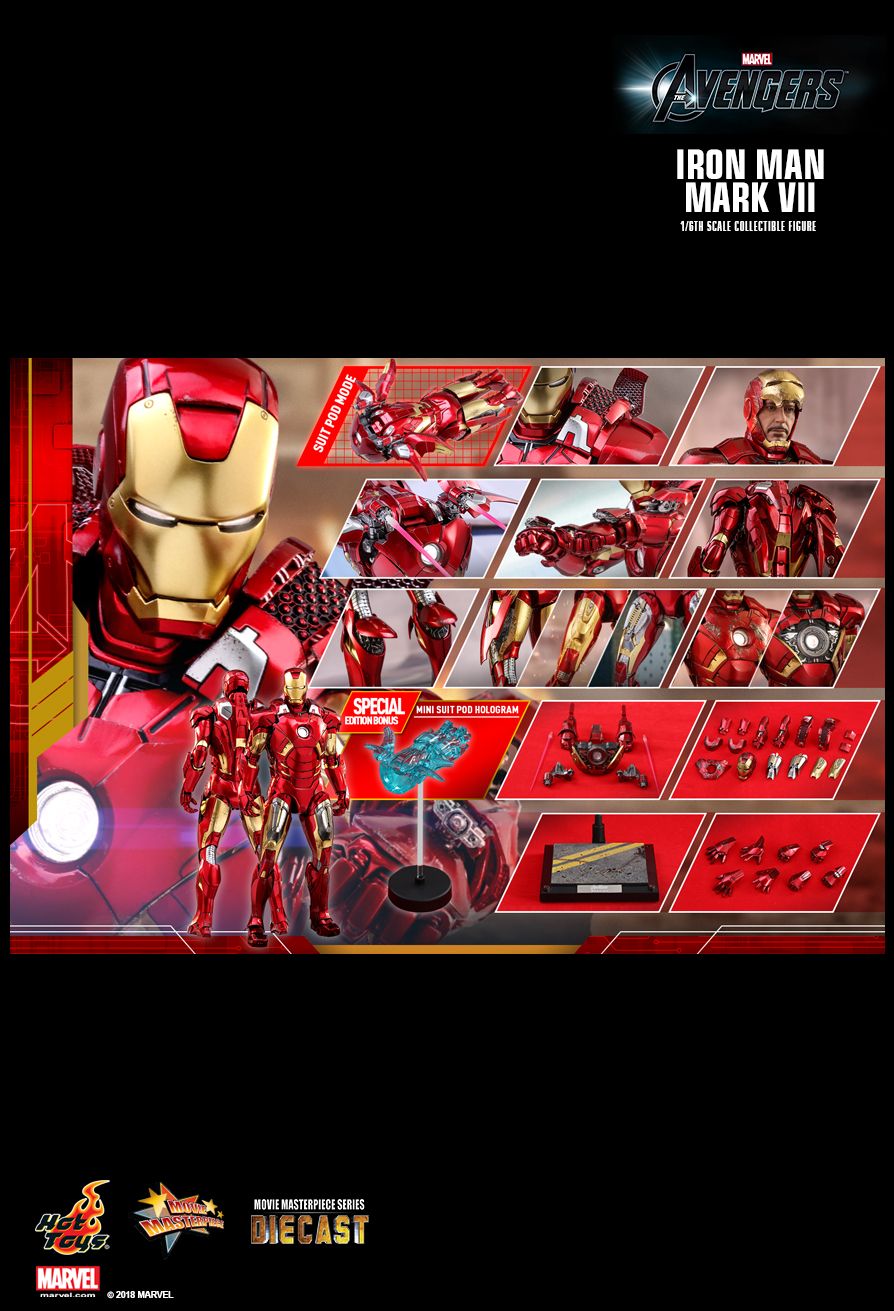JualHotToys.com Toko JUAL HOT TOYS Iron Man Mark VII 7 Diecast MMS500D27 1/6 Movie Action Figure Harga Murah - MISB Produk Distributor Resmi Jakarta Indonesia